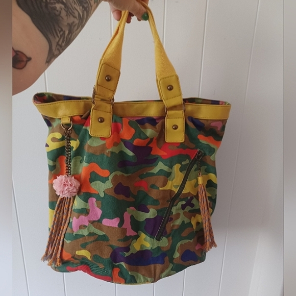 Colorful Camouflage Tote Bag - Picture 5 of 11